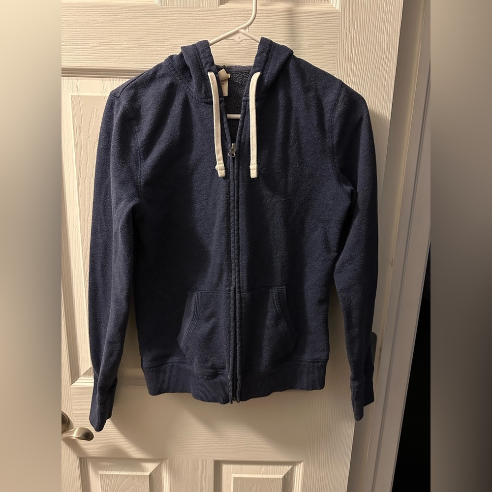 Mossimo Supply Co Blue Zip Up Hooded Jacket Size Small